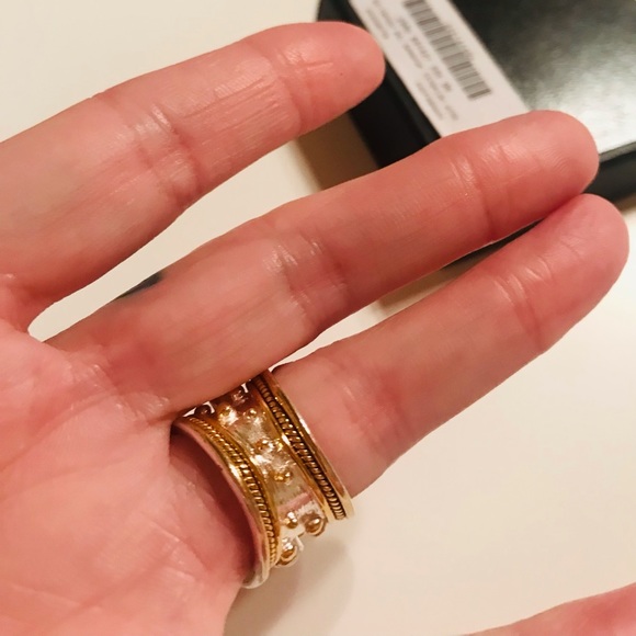 THIS REGAL EYE CATCHING GARNET AND PEARL RING - Picture 3 of 9